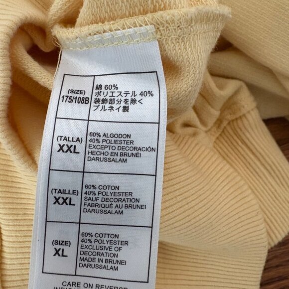 Disney Parks Epcot UK Tinker Bell Sweatshirt XL Yellow You Can Fly Pixie Dust - Picture 7 of 7